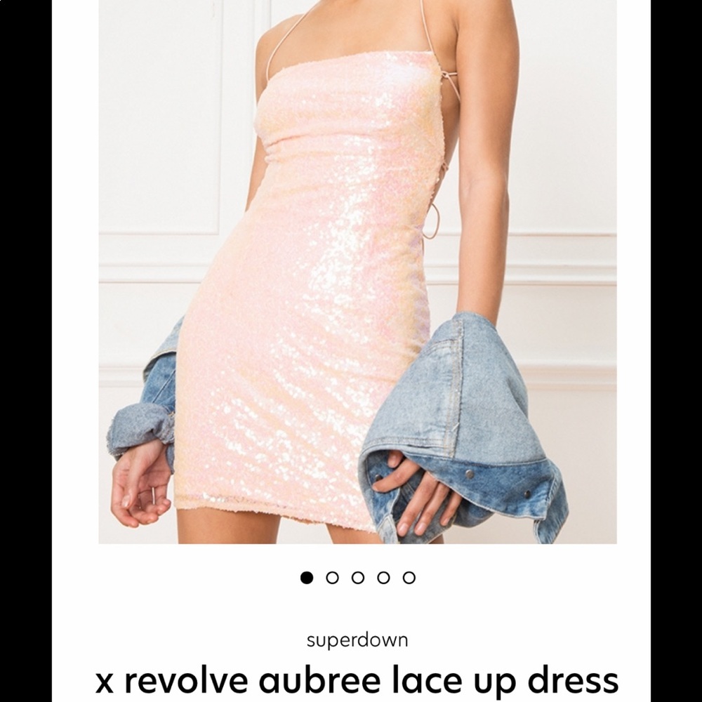 Superdown X revolve Aubrey lace up dress